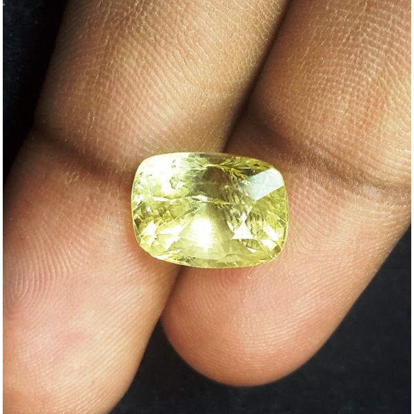 9.09 Carats Natural Yellow Sapphire 12.35x9.26x8.89mm