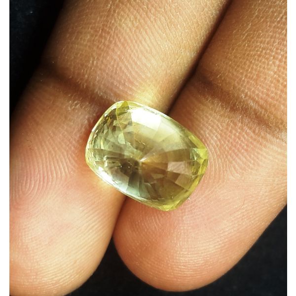 9.09 Carats Natural Yellow Sapphire 12.35x9.26x8.89mm