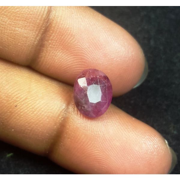 4.20 Carats Natural Pinkish Red Sapphire 9.77x7.86x5.33 mm