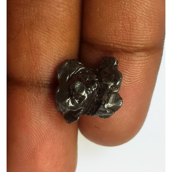22.43 Carats Black Meteorite 12.89 x 12.78 x 10.21 mm