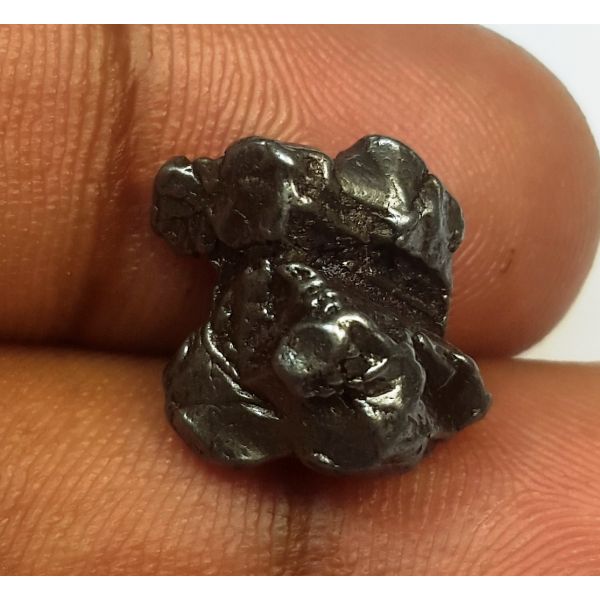 22.43 Carats Black Meteorite 12.89 x 12.78 x 10.21 mm