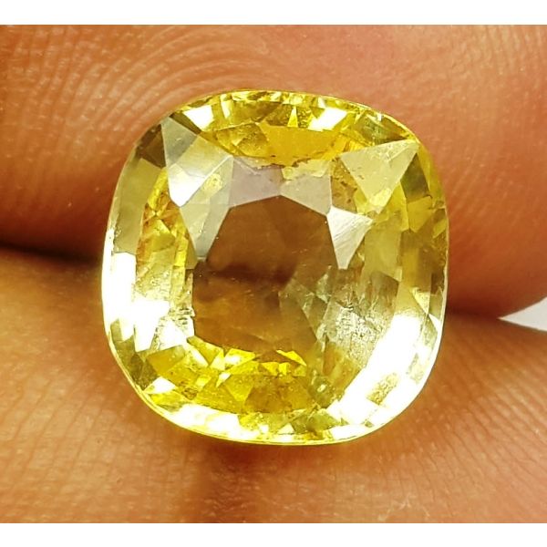 6.24 Carats Natural Yellow Sapphire 10.54x10.33x6.07 mm