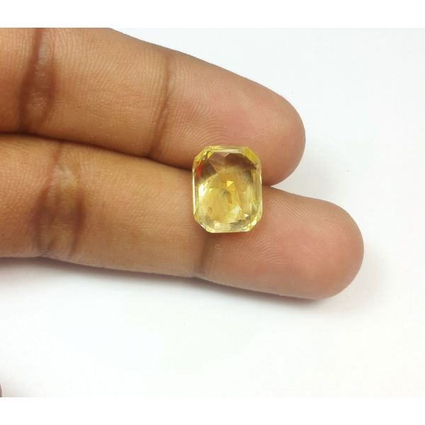 9.07 Carats Natural Yellow Sapphire 12.58x9.96x7.29 mm