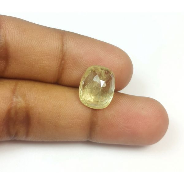 9.86 Carats Natural Lemon Yellow Sapphire 12.83x10.52x7.17 mm