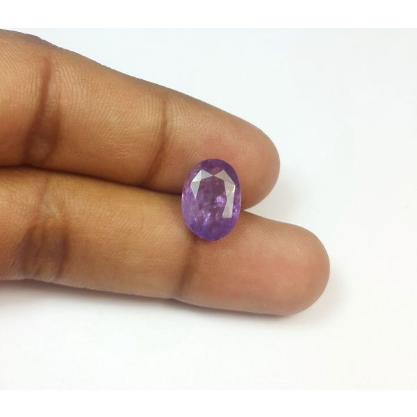 6.57 Carats Natural Purplish Violet Sapphire 12.63x9.10x5.41 mm