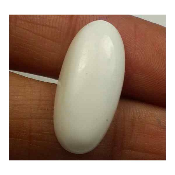 9.95 Carats Italian White Coral 20.85 x 8.70 x 6.42 mm