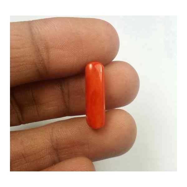 5.98 Carats Red Italian Coral 18.75 x 6.00 x 5.77 mm