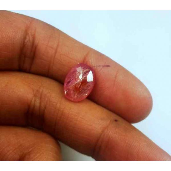 4.13 Carats Pinkish Red Burma(Myanmar) Ruby 11.03 x 8.28 x 4.29 mm