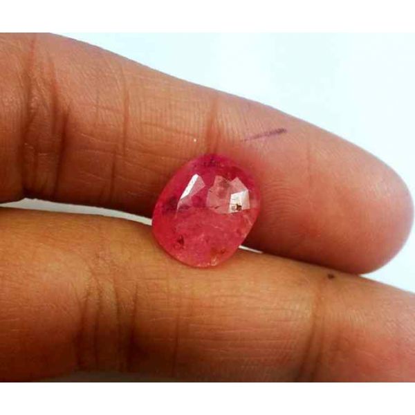 4.35 Carats Pinkish Red Burma(Myanmar) Ruby 11.29 x 9.49 x 3.69 mm