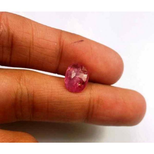 2.67 Carats Pinkish Red Burma(Myanmar) Ruby 9.67 x 7.65 x 3.33 mm