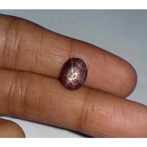 4.50 Carats Purplish Red African Star Ruby 9.77 x 7.46 x 5.06 mm