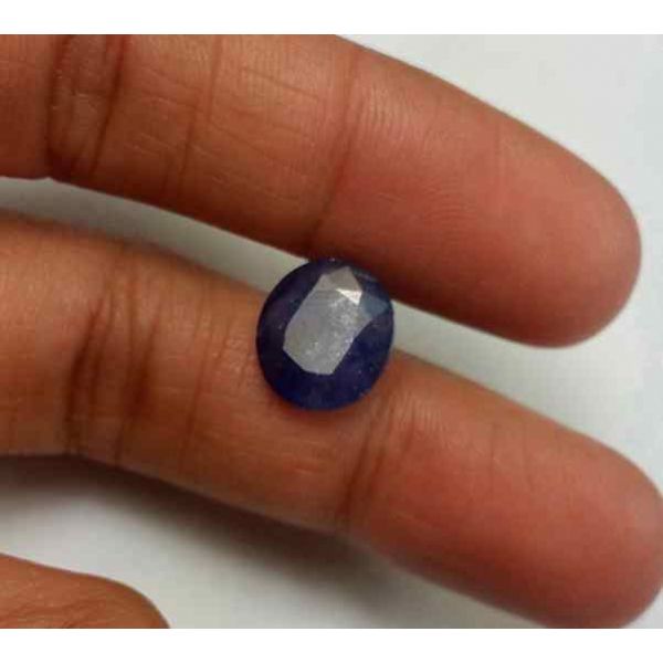 4.01 Carats Blue African Sapphire 10.57 x 9.37 x 3.35 mm