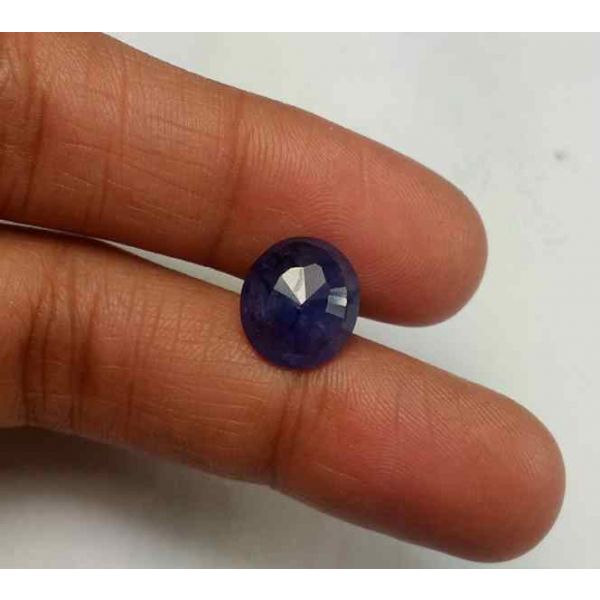 4.01 Carats Blue African Sapphire 10.57 x 9.37 x 3.35 mm