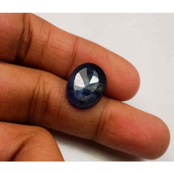 9.77 Carats Blue African Sapphire 14.67 x 11.84 x 5.33 mm