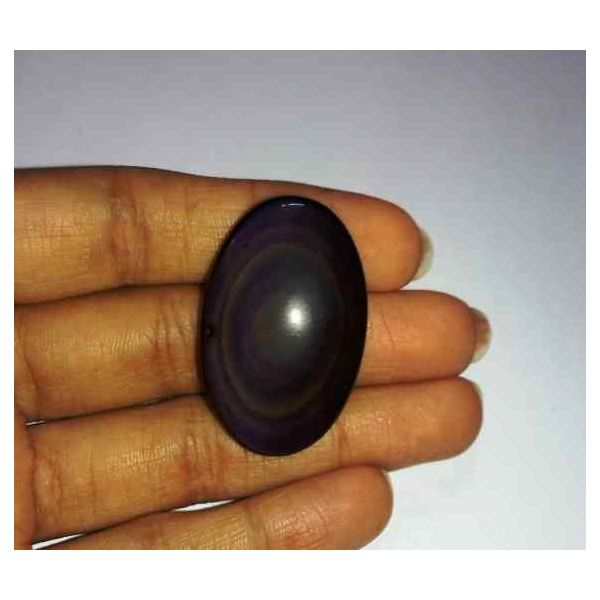 40.58 Carats Obsidian Eye 35.49 X 32.69 X 7.85 mm