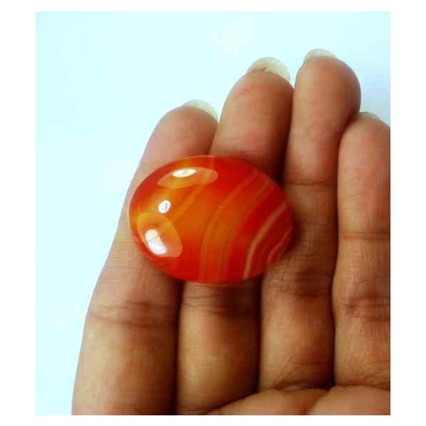 39.47 Carats Banded Agate 29.71 X 23.18 X 7.39 mm