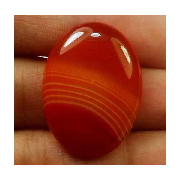 27.12 Carats Banded Agate 27.83 X 20.65 X 6.06 mm