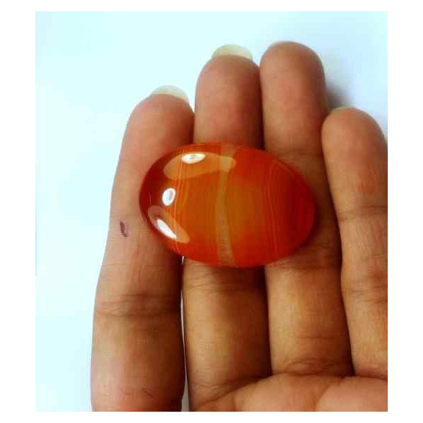36.66 Carats Banded Agate 33.02 X 22.98 X 6.02 mm