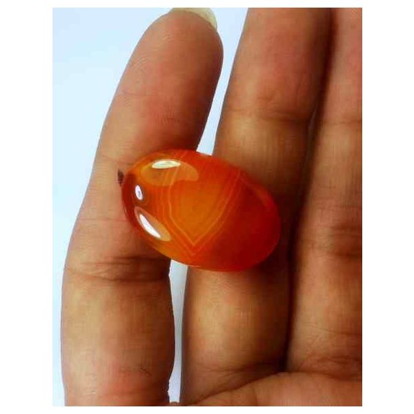 19.22 Carats Banded Agate 25.50 X 17.04 X 5.65 mm