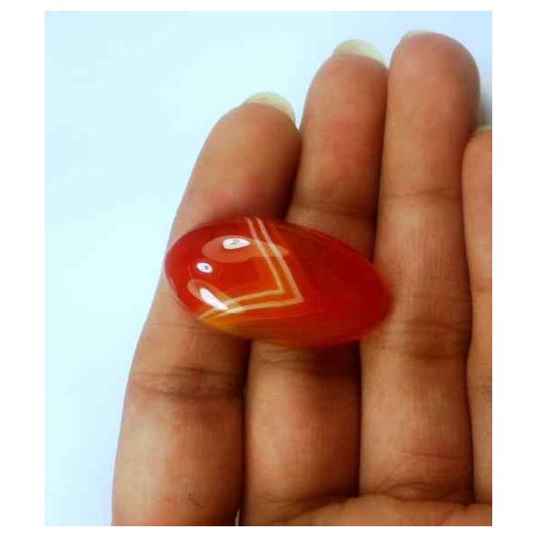 33.01 Carats Banded Agate 30.61 X 16.96 X 8.02 mm