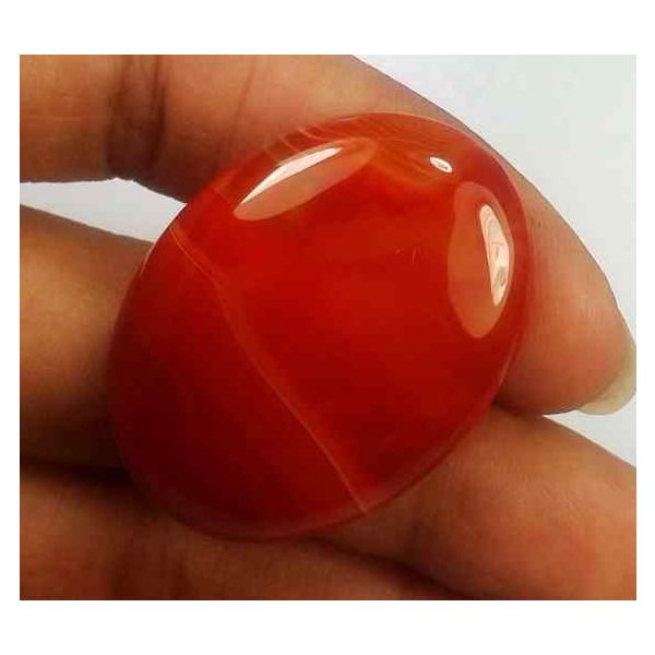 46.66 Carats Banded Agate 34.04 X 25.10 X 6.40 mm