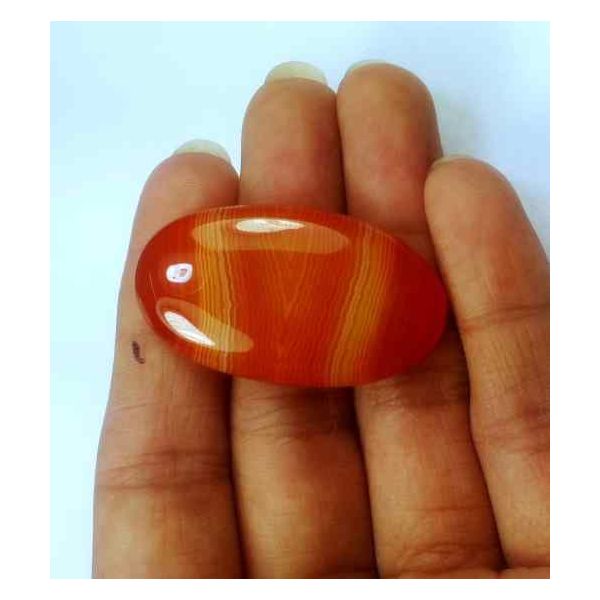 41.27 Carats Banded Agate 38.38 X 21.98 X 5.83 mm