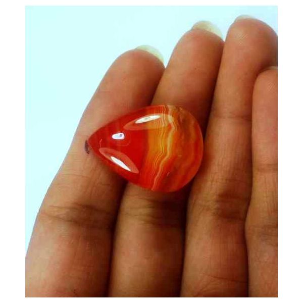 20.22 Carats Banded Agate 25.01 X 18.84 X 5.64 mm