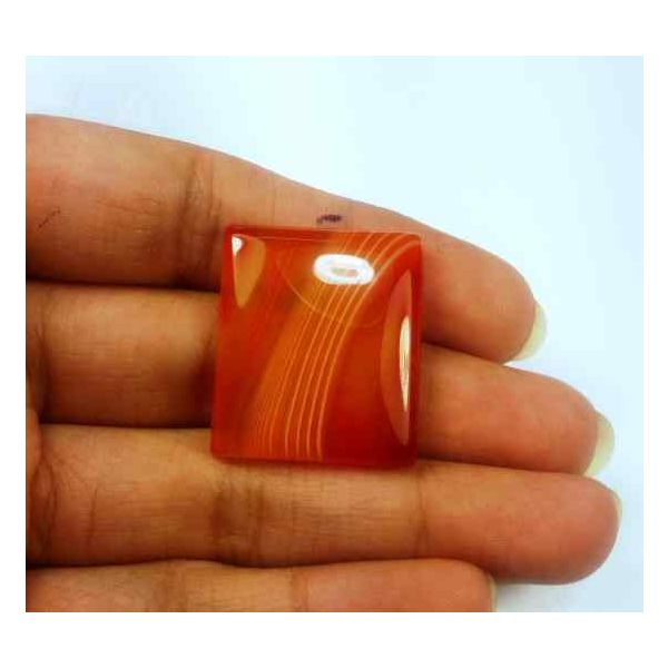 32.48 Carats Banded Agate 25.98 X 22.36 X 5.17 mm