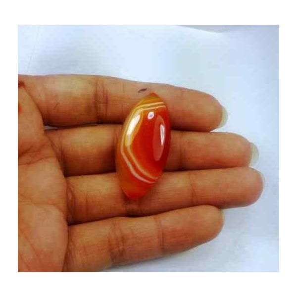 26.96 Carats Banded Agate 35.56 X 17.13 X 6.48 mm