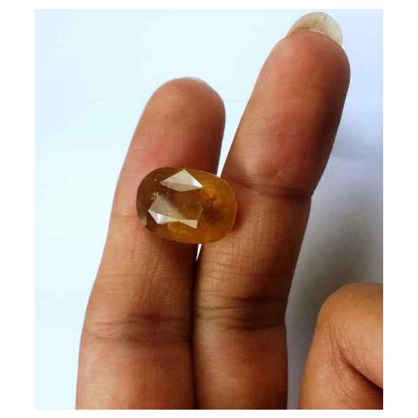 15.37 Carats African Padparadscha Sapphire 15.53 X 10.89 X 8.10 mm