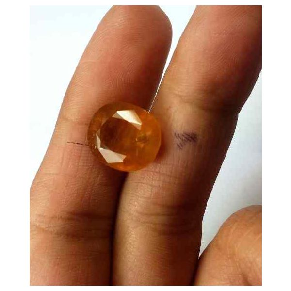 10.52 Carats African Padparadscha Sapphire 12.63 X 10.91 X 7.43 mm