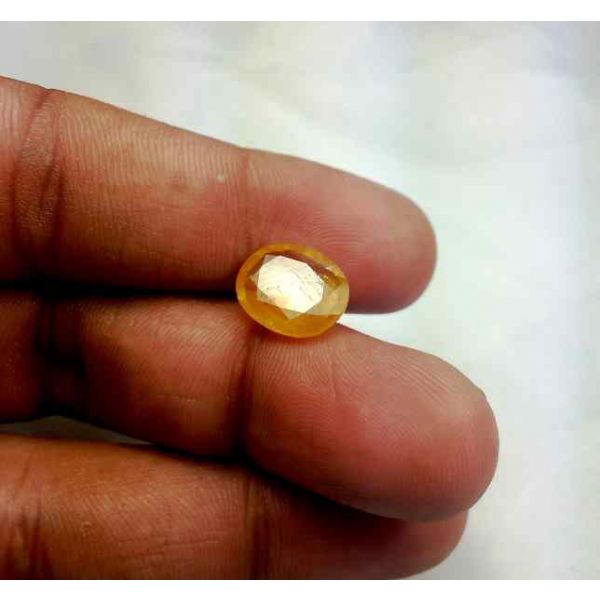 4.97 Carats African Yellow Sapphire 12.30 x 10.30 x 3.77 mm