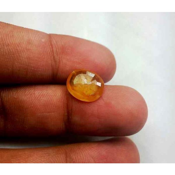 4.97 Carats African Yellow Sapphire 12.30 x 10.30 x 3.77 mm