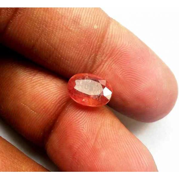 3.63 Carats African Padparadscha Sapphire 9.75 x 7.37 x 4.75 mm