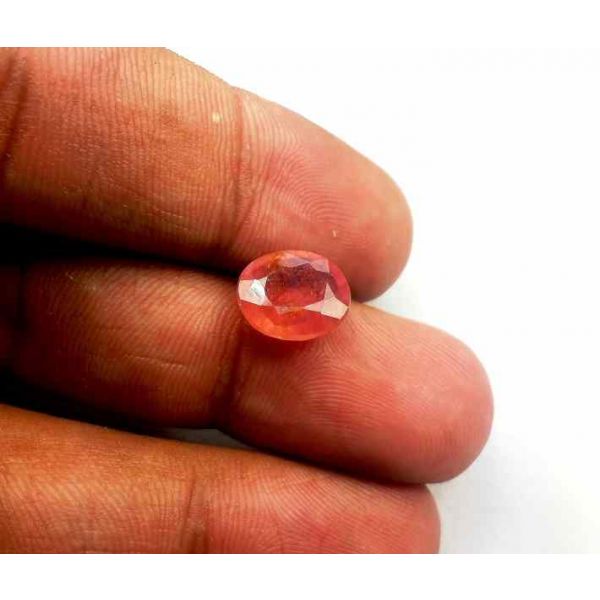 4.1 Carats African Padparadscha Sapphire 10.52 x 9.07 x 4.22 mm