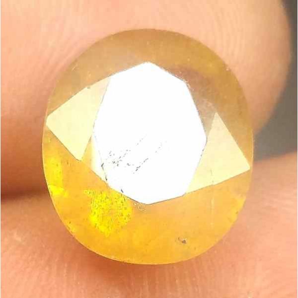 8.27 Carats African Yellow Sapphire 12.90 x 11.15 x 6.25 mm