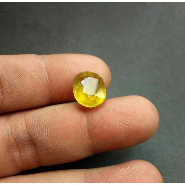 9.57 Carats African Yellow Sapphire 12.98 x 10.55 x 7.00 mm