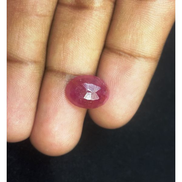 7.22 Carats Natural Pinkish Red Ruby 12.93 x 10.26 x 5.52 mm