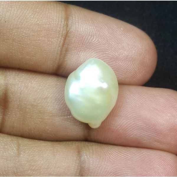 8.84 Carats Natural Creamy White Pearl 13.80 x 11.53 x 8.27 mm