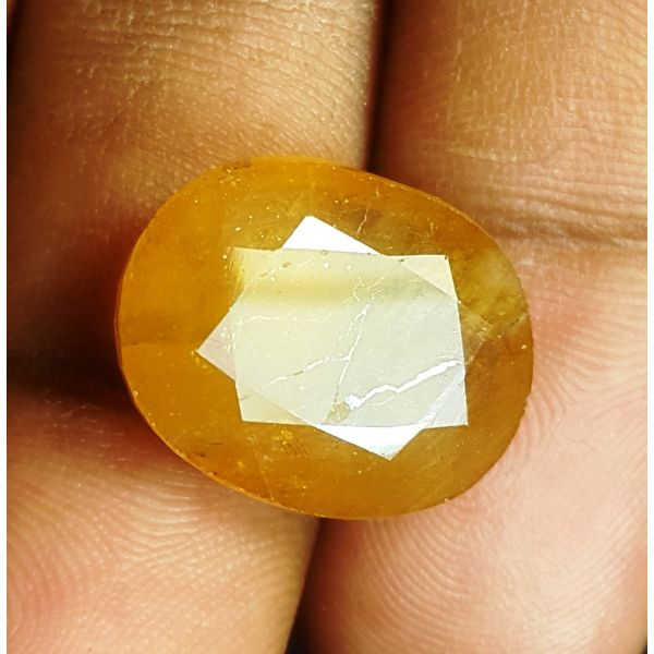 20.83 Natural Carats Yellowish Orange Sapphire 17.29 x 13.34 x 7.69 mm