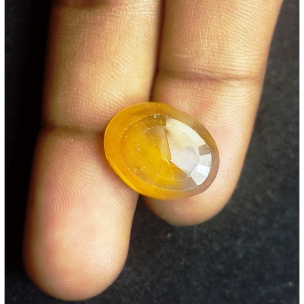 19.50 Carats Natural Yellowish Orange Sapphire 17.22 x 13.44 x 6.94 mm