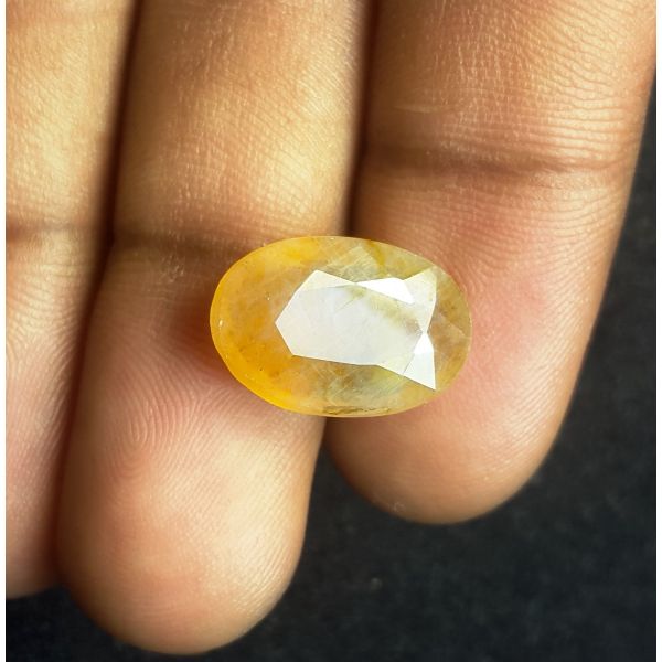 12.19 Carats Natural Yellow Sapphire 15.65 x 10.49 x 6.77 mm