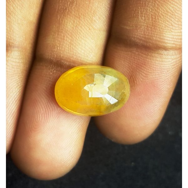 12.19 Carats Natural Yellow Sapphire 15.65 x 10.49 x 6.77 mm