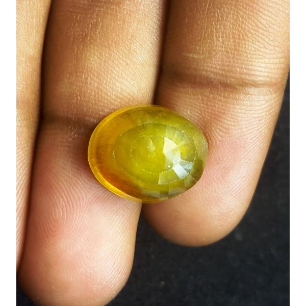 18.25 Carats Natural Yellow Sapphire 15.16 x 12.59 x 8.92 mm