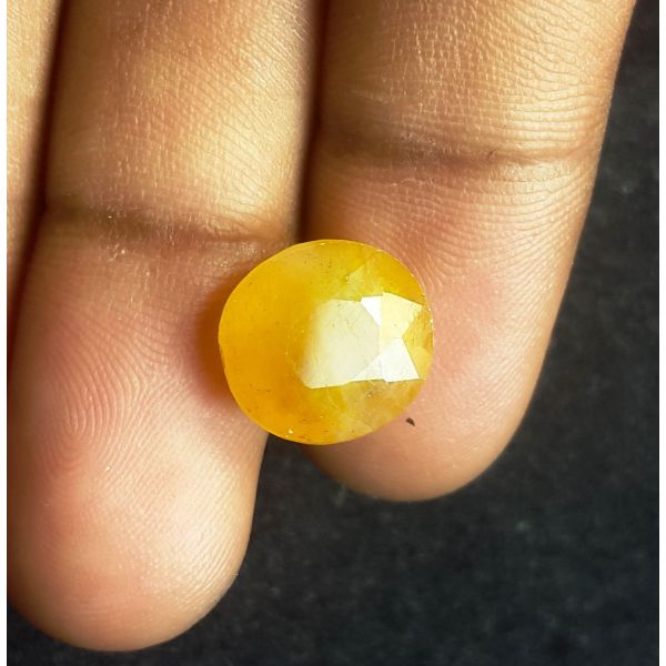 12.09 Carats Natural Yellow Sapphire 12.16 x 11.36 x 8.96 mm