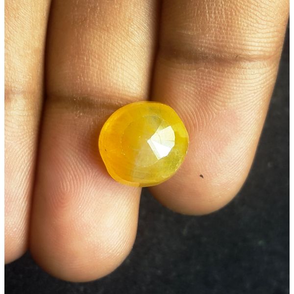 12.09 Carats Natural Yellow Sapphire 12.16 x 11.36 x 8.96 mm