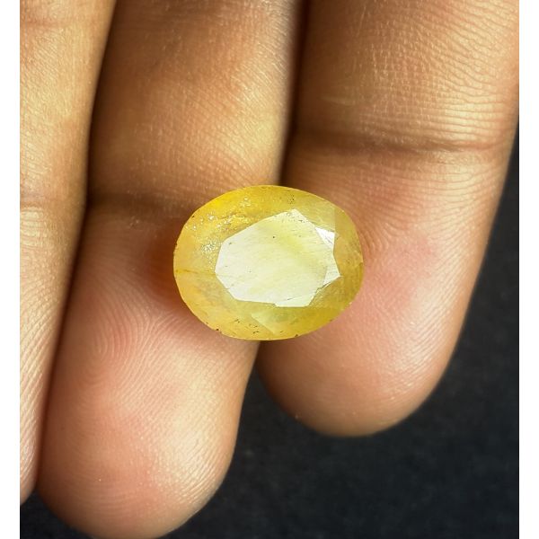 12.02  Carats Natural Yellow Sapphire 13.97 x 11.09 x 6.83 mm