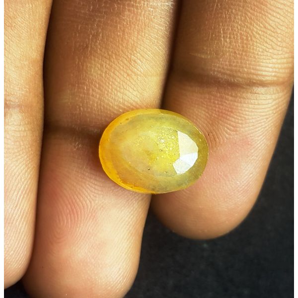 12.02  Carats Natural Yellow Sapphire 13.97 x 11.09 x 6.83 mm