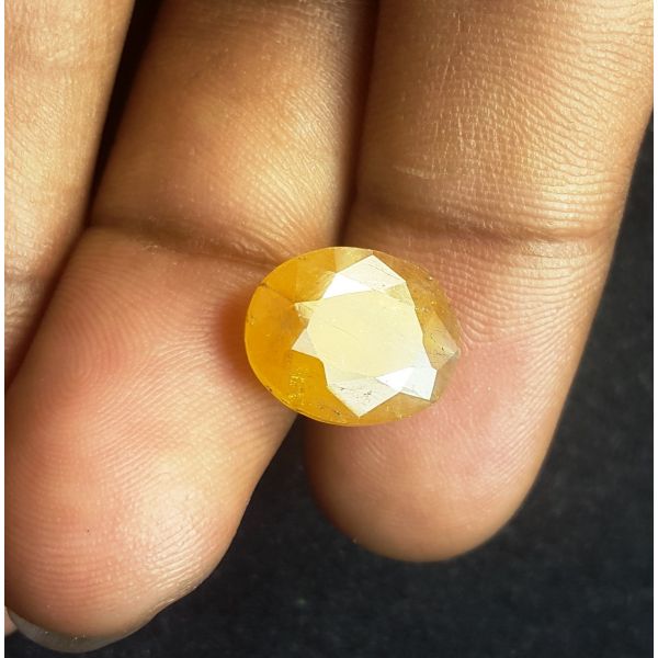 10.82 Carats Natural Yellow Sapphire 13.17 x 10.42 x 7.22 mm