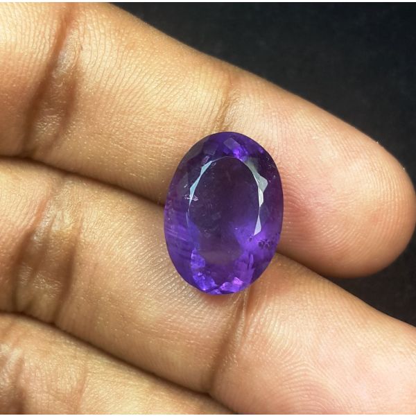 12.11 Carats Natural Purple Amethyst 17.95 x 10.72 x 9.11 mm